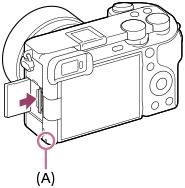 Illustration som angiver positionen af aktivitetslampen