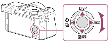 Illustrazione indicante la posizione della rotellina di controllo