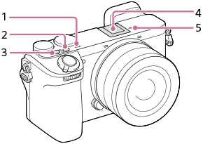 Ilustracija vrhnje strani fotoaparata