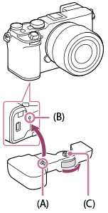 Ilustración que muestra cómo colocar la extensión de agarre