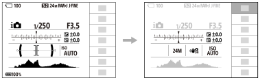 Illustrazione della schermata nel modo automatico