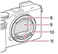 Illustratie van de camera zonder de lens