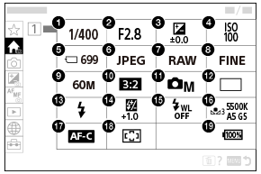 Εικόνα της οθόνης του κεντρικού μενού