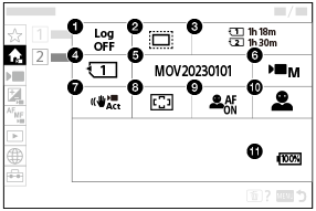 رسم توضيحي لشاشة القائمة الرئيسية
