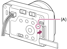 Ilustração que indica a posição da luz de acesso