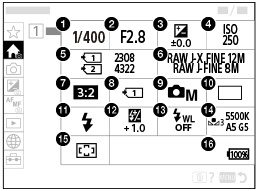 Obrázek znázorňující stránku hlavní nabídky