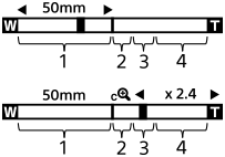 Illustration de la barre de zoom