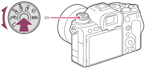 Illustration indiquant l’emplacement du sélecteur de mode d’entraînement