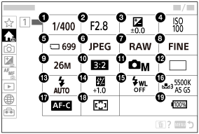Εικόνα της οθόνης του κεντρικού μενού