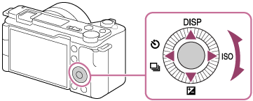 Illustration indicating the position of the control wheel