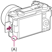 Illustration indicating the position of the access lamp