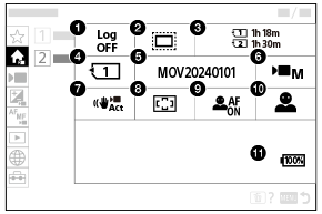 Illustration of the screen of the main menu