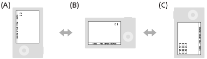 Illustration showing how the focus area switches between horizontal and vertical shooting