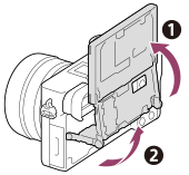 Illustration showing how the monitor can be rotated