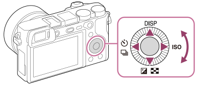 Illustration indicating the position of the control wheel