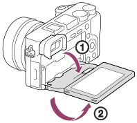 Illustration showing how the monitor can be rotated