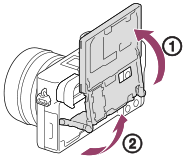 Illustration showing how the monitor can be rotated