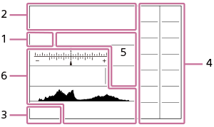 Illustration of the screen in the viewfinder mode