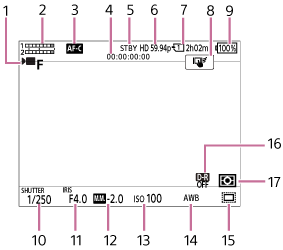 Εικόνα της οθόνης κατά την εγγραφή ταινίας