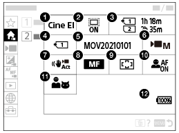 Illustration of the screen of the main menu
