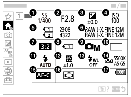 Illustration of the screen of the main menu