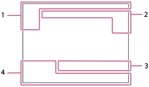 Illustration of the screen during single-image playback