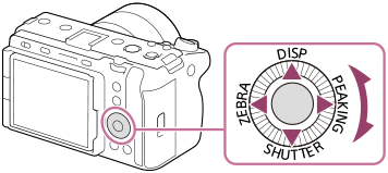 Illustrazione indicante la posizione della rotellina di controllo