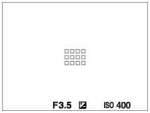 Przykład ramki ostrości w przypadku ustawiania ostrości na mniejszym obszarze