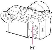 Illustration, som angiver positionen af funktionsknappen