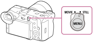 Illustration indicating the position of the Still/Movie switch
