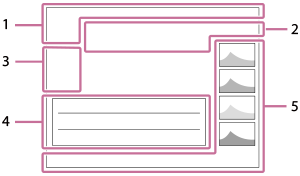 Illustrazione della schermata durante la visualizzazione dell’istogramma