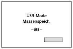Abbildung des Bildschirms bei Anschluss über ein USB-Kabel
