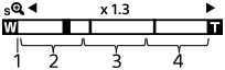 Illustration of the zoom bar