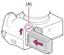 Illustration indicating the position of the lock lever