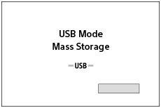 Illustration of the screen when connecting via a USB cable