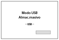 Ilustración de la pantalla cuando se conecta mediante un cable USB