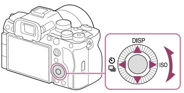 Illustration indiquant l’emplacement de la molette de commande