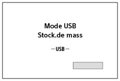 Illustration de l’écran lors de la connexion via un câble USB