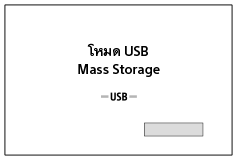 ภาพของหน้าจอเมื่อเชื่อมต่อผ่านสาย USB