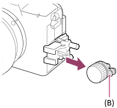Illustration du retrait de la pièce de soutien du câble