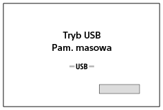 Ilustracja przedstawiająca ekran przy podłączeniu za pomocą przewodu USB