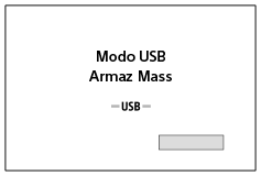 Ilustração do ecrã quando a ligação é efetuada através de um cabo USB
