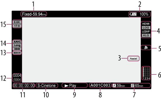 Playback screen