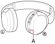 الشكل التوضيحي الذي يشير إلى موقع منفذ USB Type-C ‏(A) الموجود على الوحدة اليمنى