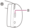 Illustrazione che indica il pulsante GAME/CHAT (BILANCIAMENTO GIOCO/CHAT) (B)