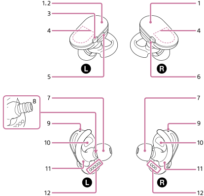 Схема кейса беспроводных наушников
