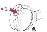 الشكل التوضيحي لزر الاتصال الموجود على الوحدة اليمنى