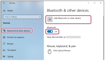 WH-XB910N | Hjelpeveiledning | Pare og koble til med en datamaskin (Windows  10)