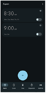 Imagen de la función de alarma
