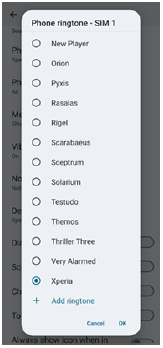 Kép: Hang kiválasztása a listából.